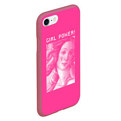 Чехол iPhone 7/8 матовый Venus Girl Power, цвет: 3D-малиновый — фото 2