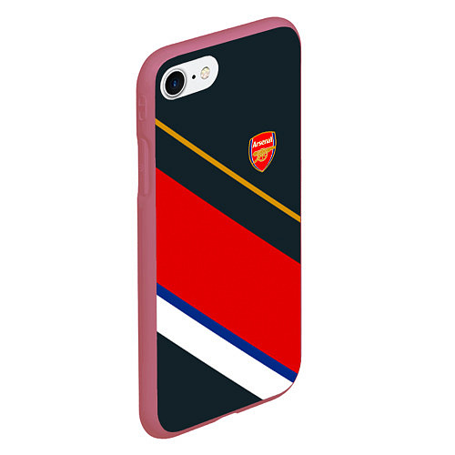 Чехол iPhone 7/8 матовый Arsenal арсенал football / 3D-Малиновый – фото 2