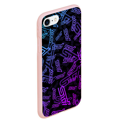 Чехол iPhone 7/8 матовый STI NEON PATTERN / 3D-Светло-розовый – фото 2