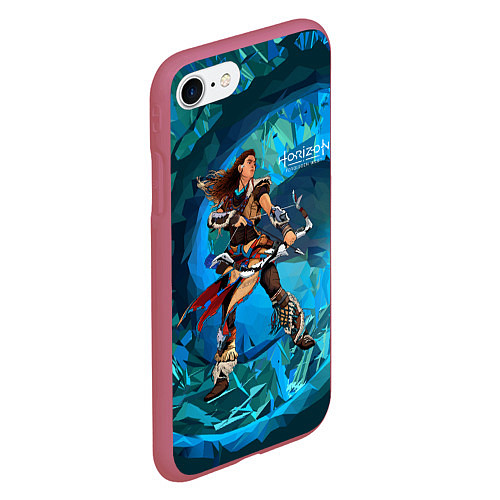 Чехол iPhone 7/8 матовый Horizon Aloy art / 3D-Малиновый – фото 2