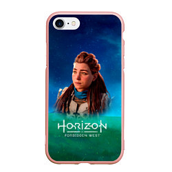 Чехол iPhone 7/8 матовый Horizon Forbidden West Sky, цвет: 3D-светло-розовый