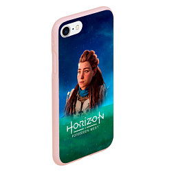 Чехол iPhone 7/8 матовый Horizon Forbidden West Sky, цвет: 3D-светло-розовый — фото 2