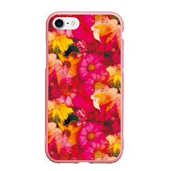 Чехол iPhone 7/8 матовый Садовые цветочки полевые, цвет: 3D-баблгам