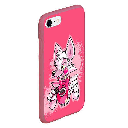 Чехол iPhone 7/8 матовый Funtime Foxy / 3D-Малиновый – фото 2