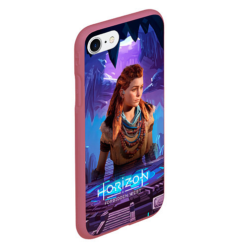 Чехол iPhone 7/8 матовый Horizon Aloy Элой Forbidden West / 3D-Малиновый – фото 2