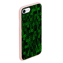 Чехол iPhone 7/8 матовый Бинарный Код Binary Code, цвет: 3D-светло-розовый — фото 2