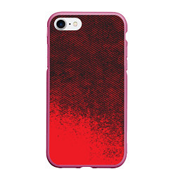 Чехол iPhone 7/8 матовый RED GRUNGE SPORT GRUNGE, цвет: 3D-малиновый