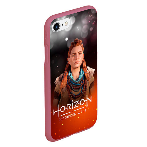 Чехол iPhone 7/8 матовый Horizon Fire Aloy / 3D-Малиновый – фото 2