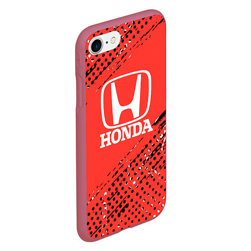 Чехол iPhone 7/8 матовый HONDA хонда sport / 3D-Малиновый – фото 2