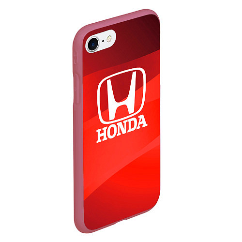 Чехол iPhone 7/8 матовый HONDA хонда / 3D-Малиновый – фото 2