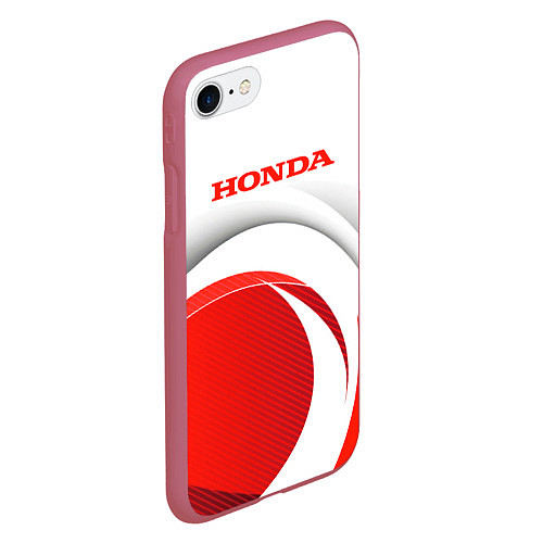 Чехол iPhone 7/8 матовый Хонда HONDA / 3D-Малиновый – фото 2