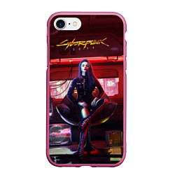 Чехол iPhone 7/8 матовый Vi cyberpunk 18, цвет: 3D-малиновый