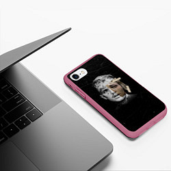 Чехол iPhone 7/8 матовый Lil Peep Esthetic CRYBABY Лил Пип, цвет: 3D-малиновый — фото 2