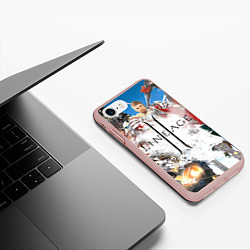 Чехол iPhone 7/8 матовый Hero of Lineage, цвет: 3D-светло-розовый — фото 2