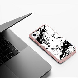 Чехол iPhone 7/8 матовый Токийские мстители Tokyo Revengers logo краска, цвет: 3D-светло-розовый — фото 2