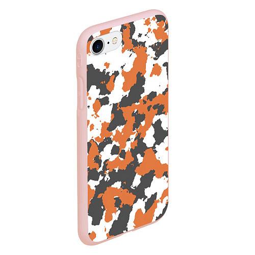 Чехол iPhone 7/8 матовый Orange Camo / 3D-Светло-розовый – фото 2