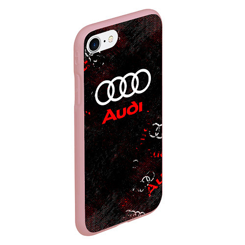 Чехол iPhone 7/8 матовый AUDI АУДИ SPORT Паттерн / 3D-Баблгам – фото 2