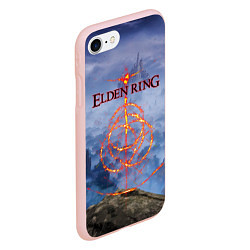 Чехол iPhone 7/8 матовый Elden Ring, Logo, цвет: 3D-светло-розовый — фото 2