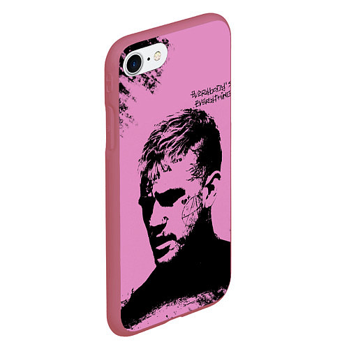 Чехол iPhone 7/8 матовый Лил Пип Всё Для Всех Lil Peep / 3D-Малиновый – фото 2