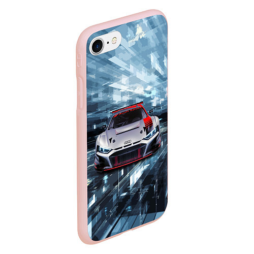 Чехол iPhone 7/8 матовый Audi Motorsport Racing team / 3D-Светло-розовый – фото 2