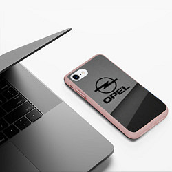 Чехол iPhone 7/8 матовый Opel astra, цвет: 3D-светло-розовый — фото 2