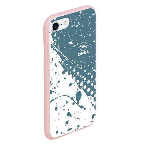 Чехол iPhone 7/8 матовый OPEL брызги / 3D-Светло-розовый – фото 2