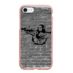 Чехол iPhone 7/8 матовый Мона Лиза Бэнкси Banksy