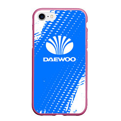 Чехол iPhone 7/8 матовый DAEWOO Autosport, цвет: 3D-малиновый