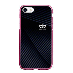Чехол iPhone 7/8 матовый DAEWOO auto, цвет: 3D-малиновый