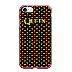 Чехол iPhone 7/8 матовый Golden Queen, цвет: 3D-малиновый