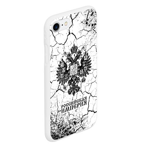 Чехол iPhone 7/8 матовый RUSSIAN EMPIRE - ГЕРБ Краска / 3D-Белый – фото 2