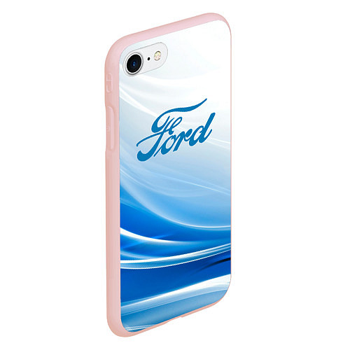Чехол iPhone 7/8 матовый Форд abstraction / 3D-Светло-розовый – фото 2
