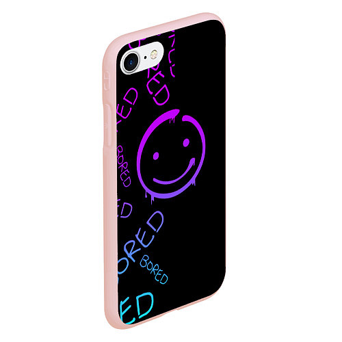 Чехол iPhone 7/8 матовый Neon Bored Half pattern / 3D-Светло-розовый – фото 2