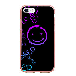 Чехол iPhone 7/8 матовый Neon Bored Half pattern, цвет: 3D-светло-розовый