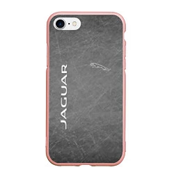 Чехол iPhone 7/8 матовый ЯГУАР, цвет: 3D-светло-розовый