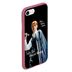 Чехол iPhone 7/8 матовый Thin White Duke David Bowie Isolar Tour, цвет: 3D-малиновый — фото 2