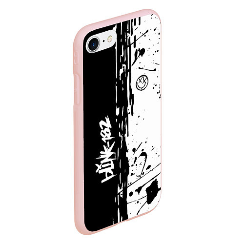 Чехол iPhone 7/8 матовый Blink 182 БРЫЗГИ / 3D-Светло-розовый – фото 2
