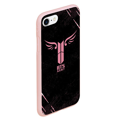 Чехол iPhone 7/8 матовый Bts бтс / 3D-Светло-розовый – фото 2