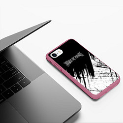 Чехол iPhone 7/8 матовый Cradle of Filth, цвет: 3D-малиновый — фото 2