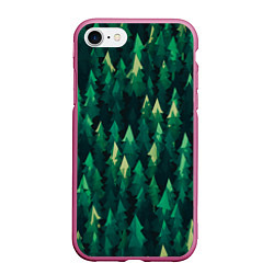 Чехол iPhone 7/8 матовый Еловый лес spruce forest