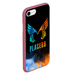Чехол iPhone 7/8 матовый Placebo, Logo, цвет: 3D-малиновый — фото 2