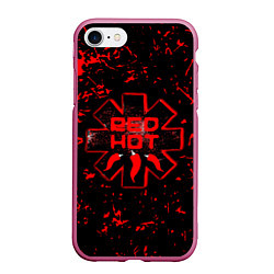 Чехол iPhone 7/8 матовый Red Hot Chili Peppers, лого