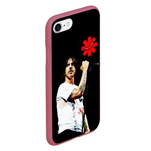 Чехол iPhone 7/8 матовый Red Hot Chili Peppers RHCP / 3D-Малиновый – фото 2