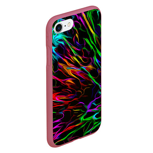 Чехол iPhone 7/8 матовый Neon pattern Vanguard / 3D-Малиновый – фото 2