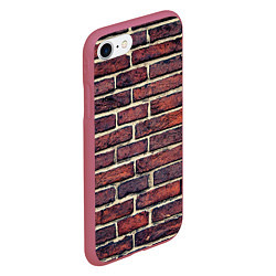 Чехол iPhone 7/8 матовый Brick Wall, цвет: 3D-малиновый — фото 2