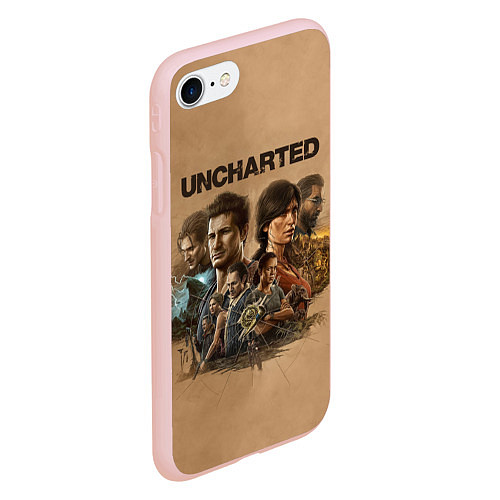 Чехол iPhone 7/8 матовый Uncharted Анчартед / 3D-Светло-розовый – фото 2