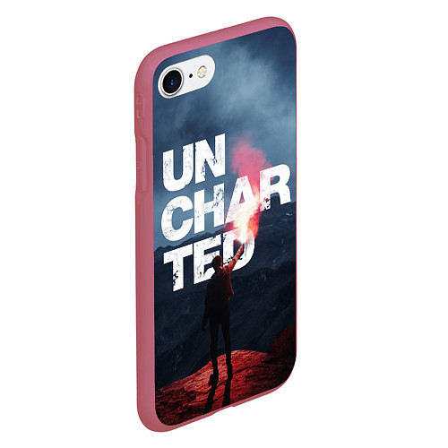 Чехол iPhone 7/8 матовый Uncharted Анчартед На картах не значится / 3D-Малиновый – фото 2
