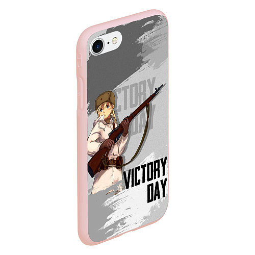 Чехол iPhone 7/8 матовый Victory day / 3D-Светло-розовый – фото 2