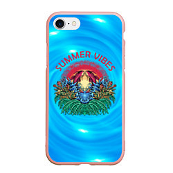 Чехол iPhone 7/8 матовый Summer vibes Летнее настроение, цвет: 3D-светло-розовый