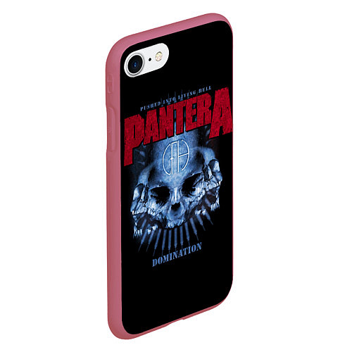 Чехол iPhone 7/8 матовый Pantera Domination / 3D-Малиновый – фото 2